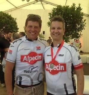 Jan Ullrich (l.) und Frank Gralla