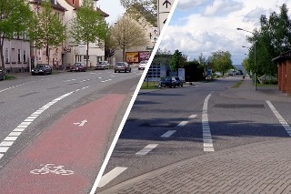 Radwege mit neuer Markierung