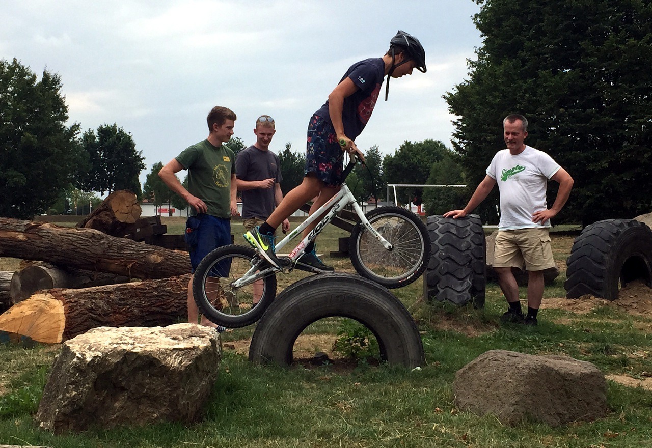 Fahrradtrial-Strecke in Kleinlinden