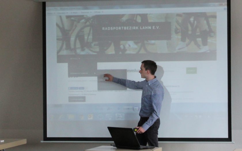 Marius Keppler und die Webseite des Radsportbezirk Lahn