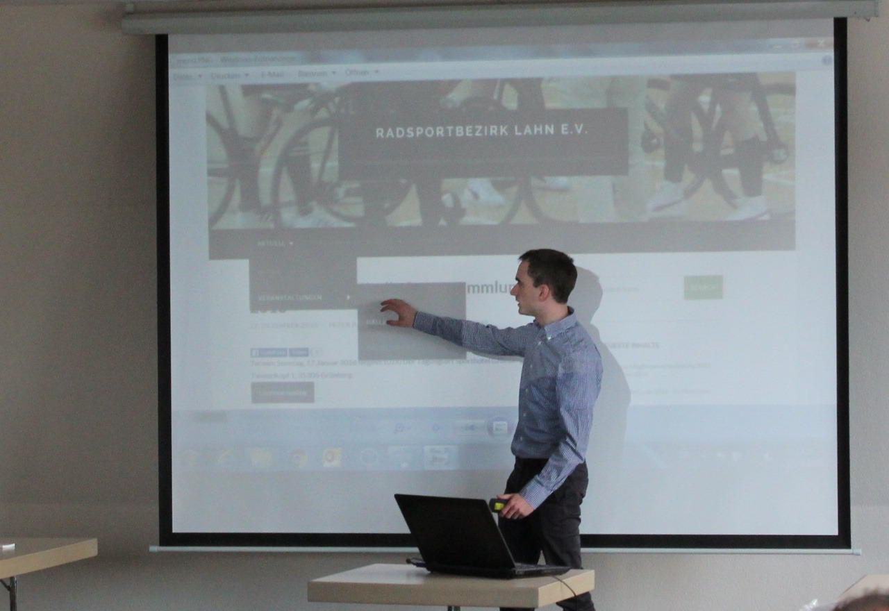 Marius Keppler und die Webseite des Radsportbezirk Lahn