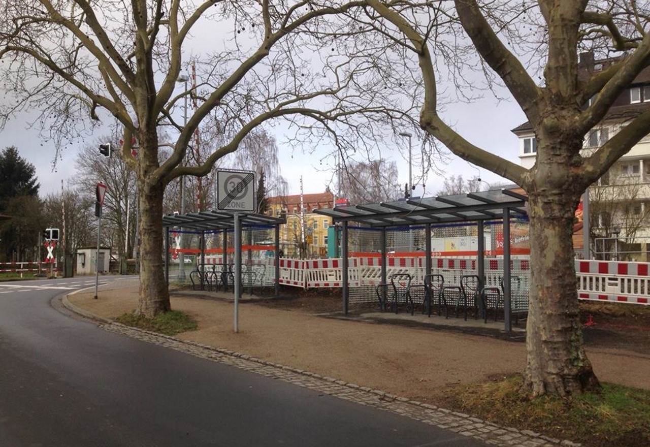 Fahrradstellplatz in der Licher Straße in Gießen
