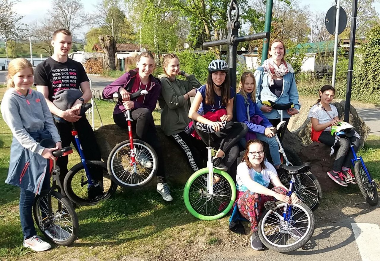 Einradspazierung. Foto: RV Gießen-Kleinlinden