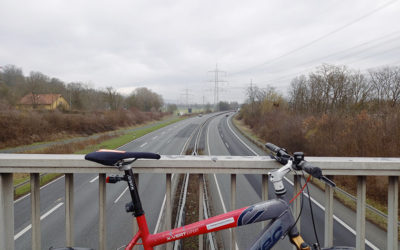 Fahrraddemo über Gießener Autobahnring
