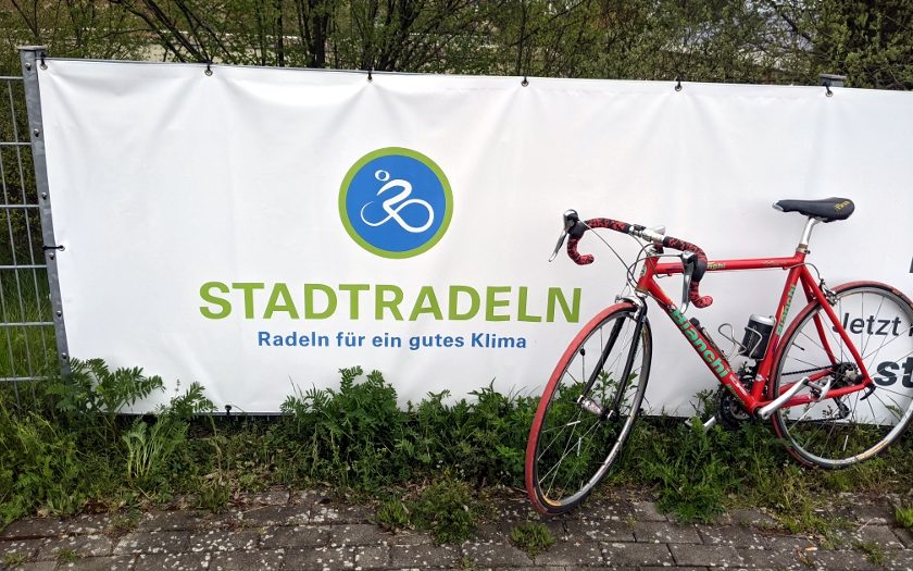 Banner der Aktion STADTRADELN. Foto: Katrin Sommer