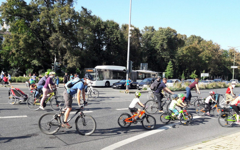 Fahrraddemo für Kinder: Kidical-Mass in Gießen. Foto: Elke Jandrasits