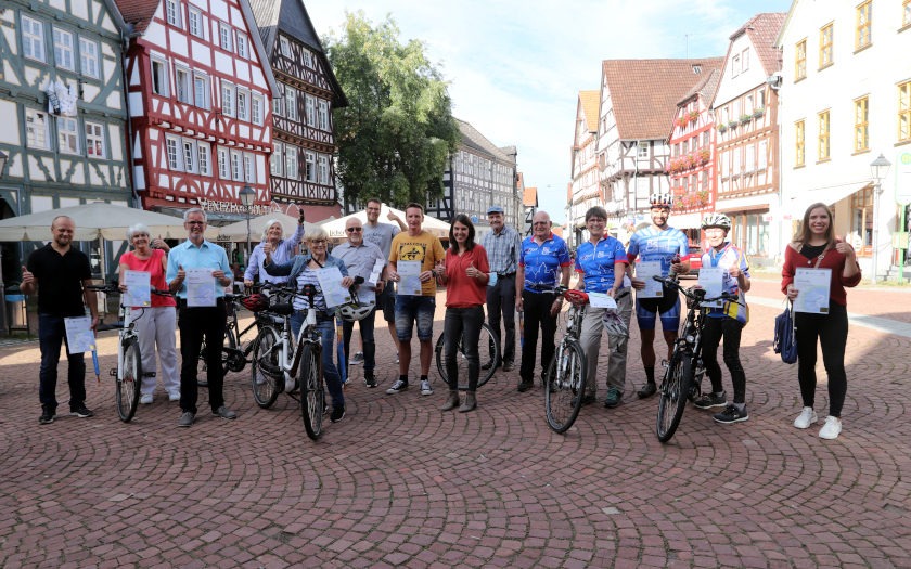 Ehrung der Aktion STADTRADELN in Grünberg. Foto: Hans-Georg Schütte