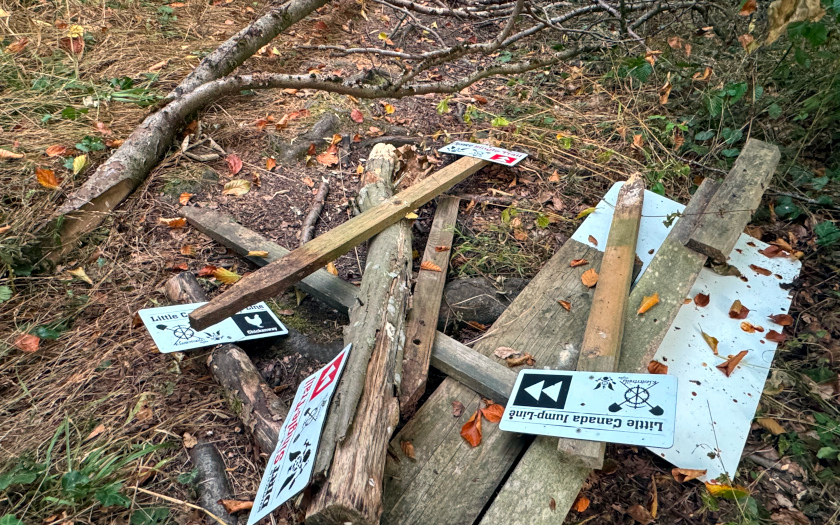 Mountainbike Freeride-Strecke am Schiffenberg
