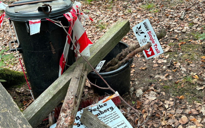 Mountainbike Freeride-Strecke am Schiffenberg