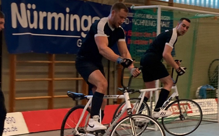 Radballer Sascha Götz (links) und Luca Wagner vom RSV Krofdorf-Gleiberg