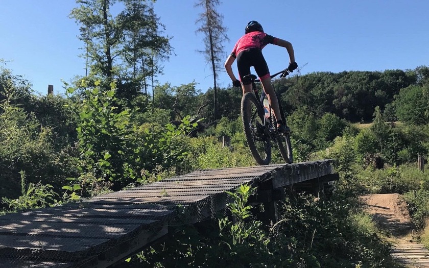 Fahrt auf dem Flowtrail Bad Endbach