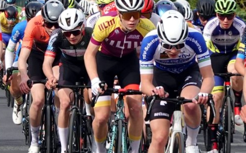 Leopold Beirig bei der DM im Straßenrennen der Jugend U17 in Offenburg-Fessenbach.