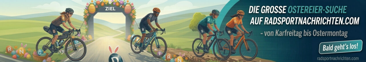 Ankündigung Ostereier-Suche auf Radsportnachrichten.com