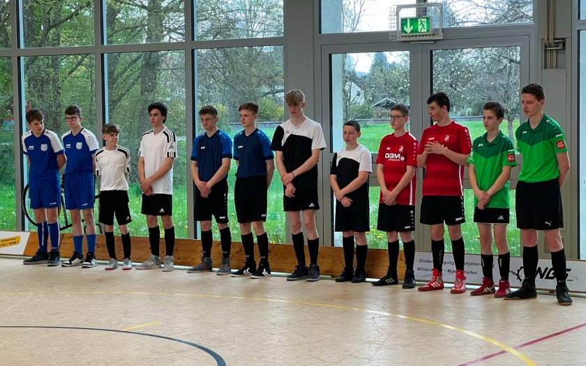 Siegerehrung nach dem Radball-Spieltag in Bad Säckingen