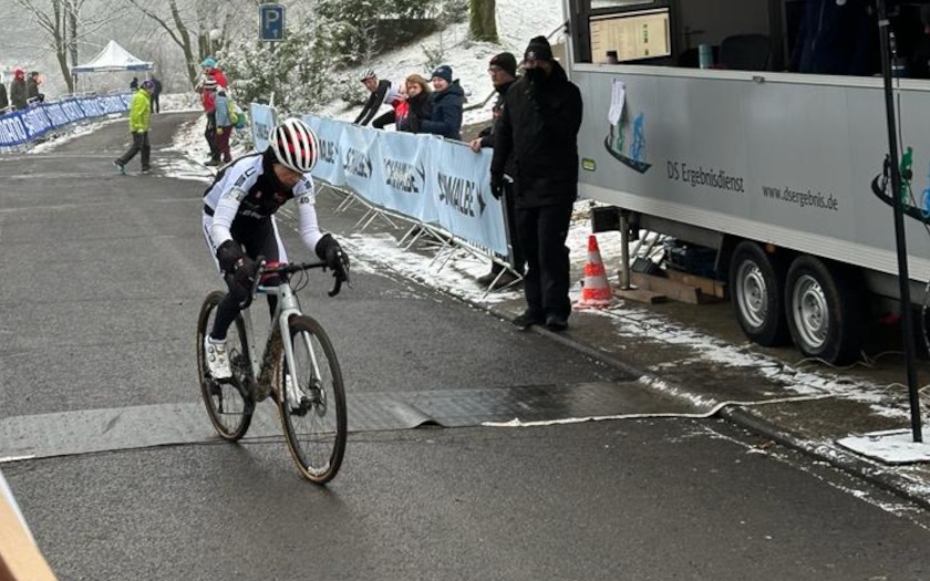 Birgit Jüngst-Dauber bei der Cyclocross DM 2024 in Radevormwald