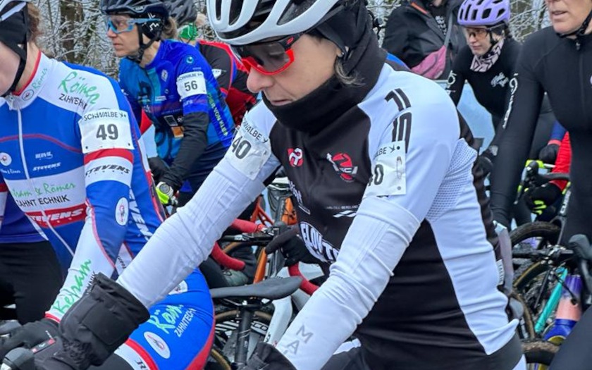 Birgit Jüngst-Dauber bei der Cyclocross DM 2024 in Radevormwald