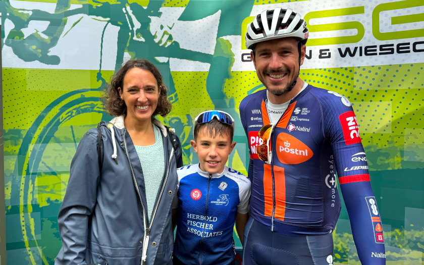 Familie Degenkolb: (von links) Mutter Laura Degenkolb, Sohn Leo Robert Degenkolb und Vater John Degenkolb.