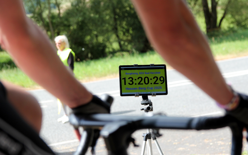 Startuhr beim Bergzeitfahren des RSV Bad Hersfeld