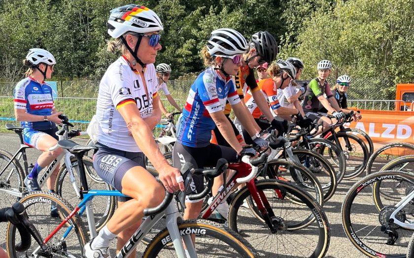 Birgit Jüngst-Dauber beim 3. Int. Cyclo-Cross Bad Salzdetfurth