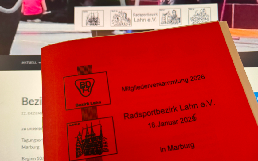 Berichtsheft zur Mitgliederversammlung 2026 des Radsportbezirk Lahn