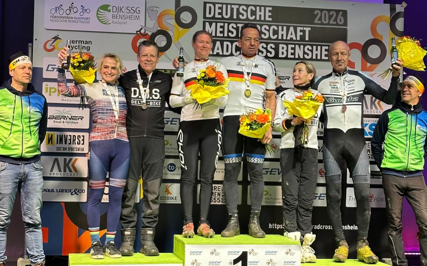 Master-Podium bei der Deutschen Meisterschaft Cyclocross in Bensheim