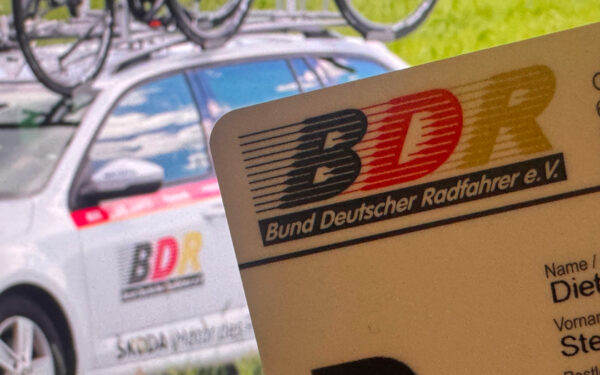 Logo auf einer Lizenz des Bund Deutscher Radfahrer e. V.