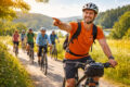 Radfahrende unterwegs im Sommer