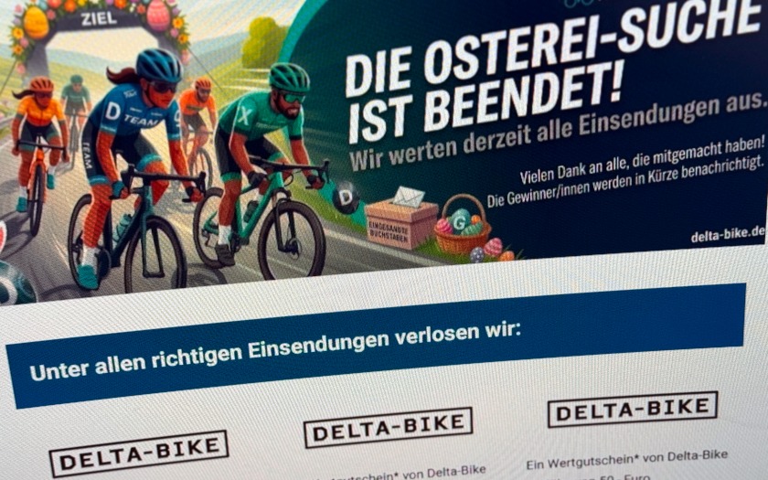 Screenshot der Ostereier-Suche 2026 bei Radsportnachrichten.com