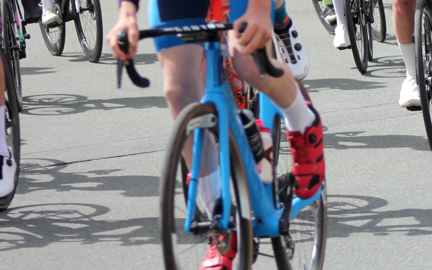 Zoom in ein Radrennen