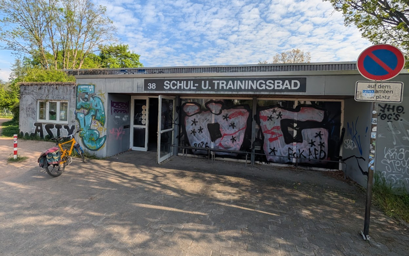 Ehemaliges Schul- und Trainingsbad am Woog in Darmstadt