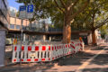 In Umbau befindlicher Vorplatz der Sparkasse in Gießen