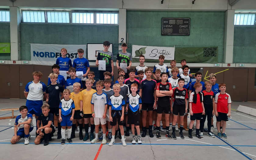 Radball-Aktiv des RV Laubach beim Spieltag in Worfelden